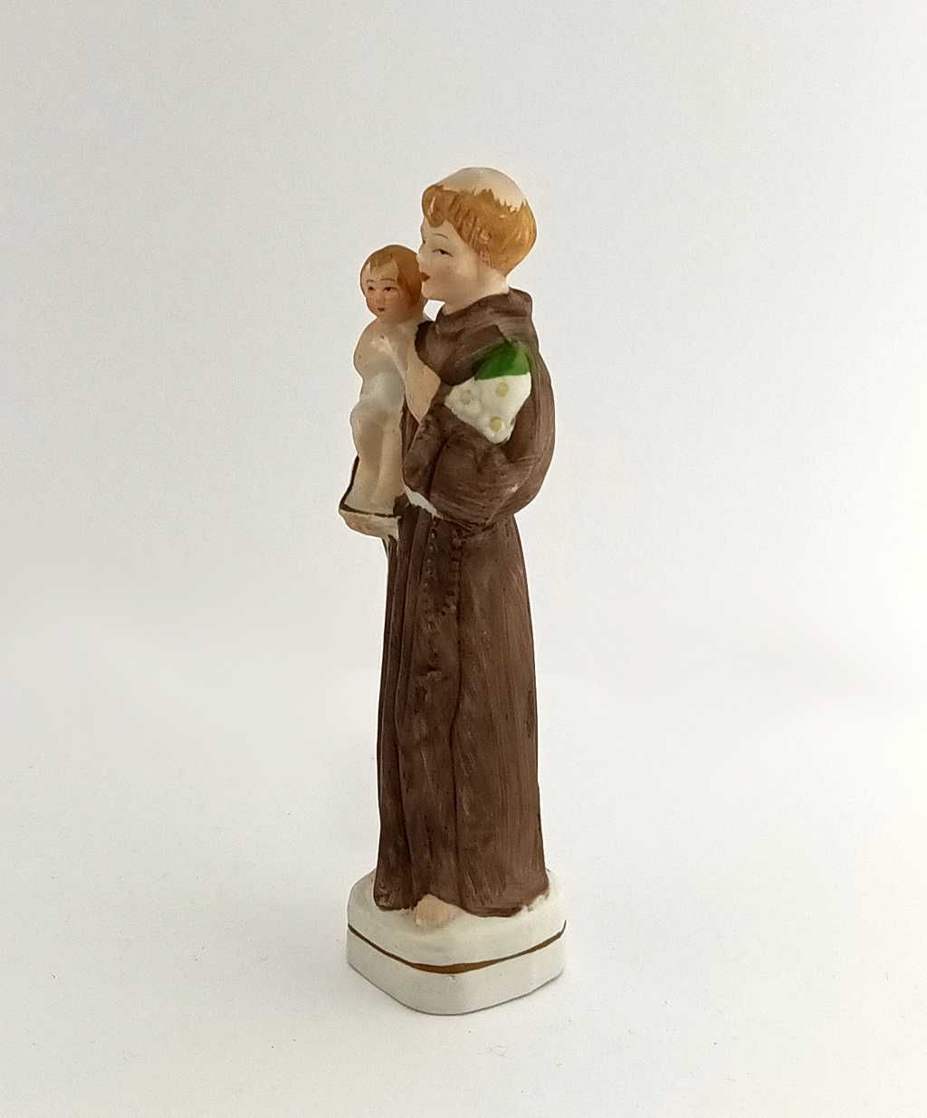 Porcelanowa zabytkowa figura św. Antoniego