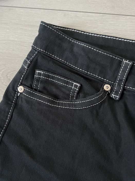 Джинсы черные средняя талия багги клёш винтаж bootcut 36 s 2000s 90s