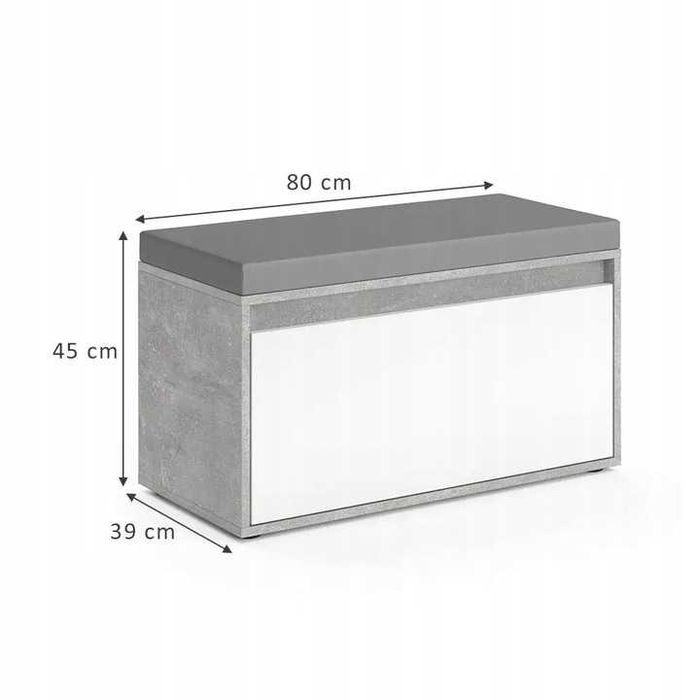 Szafka na BUTY z siedziskiem SZUFLADA, pufa, STOŁEK DaMaOutlet.pl