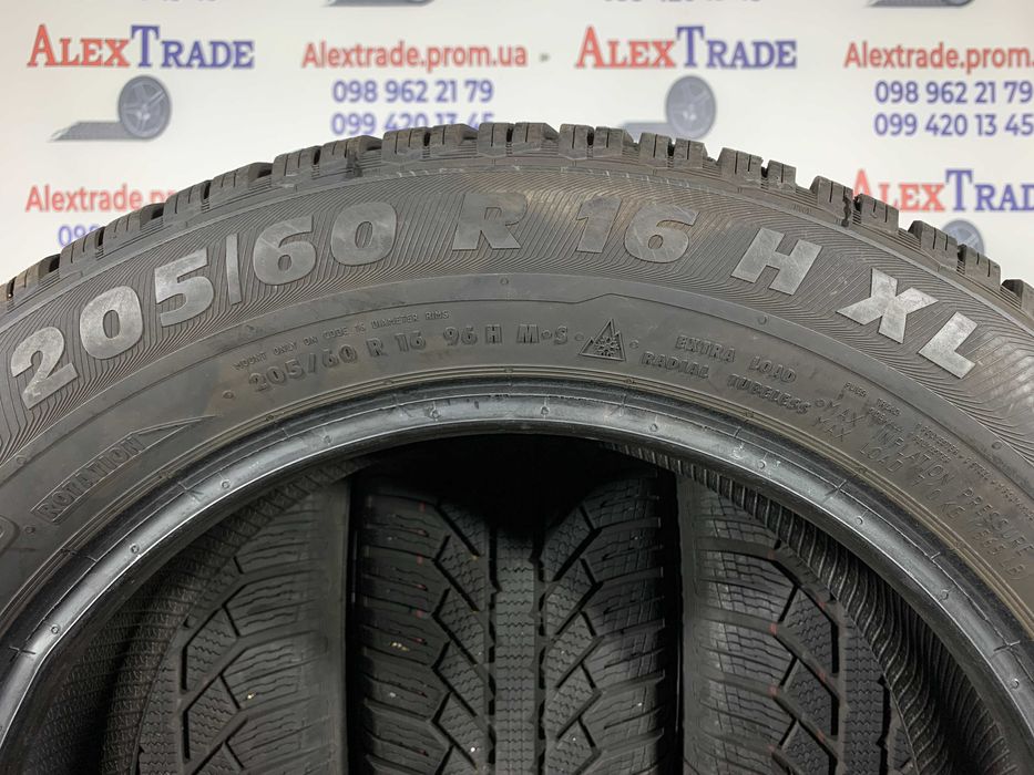 4 шт. 205/60 R16 Semperit Master-Grip 2 зимові шини б/у, 8 мм