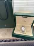 Rolex datejust srebrny biały