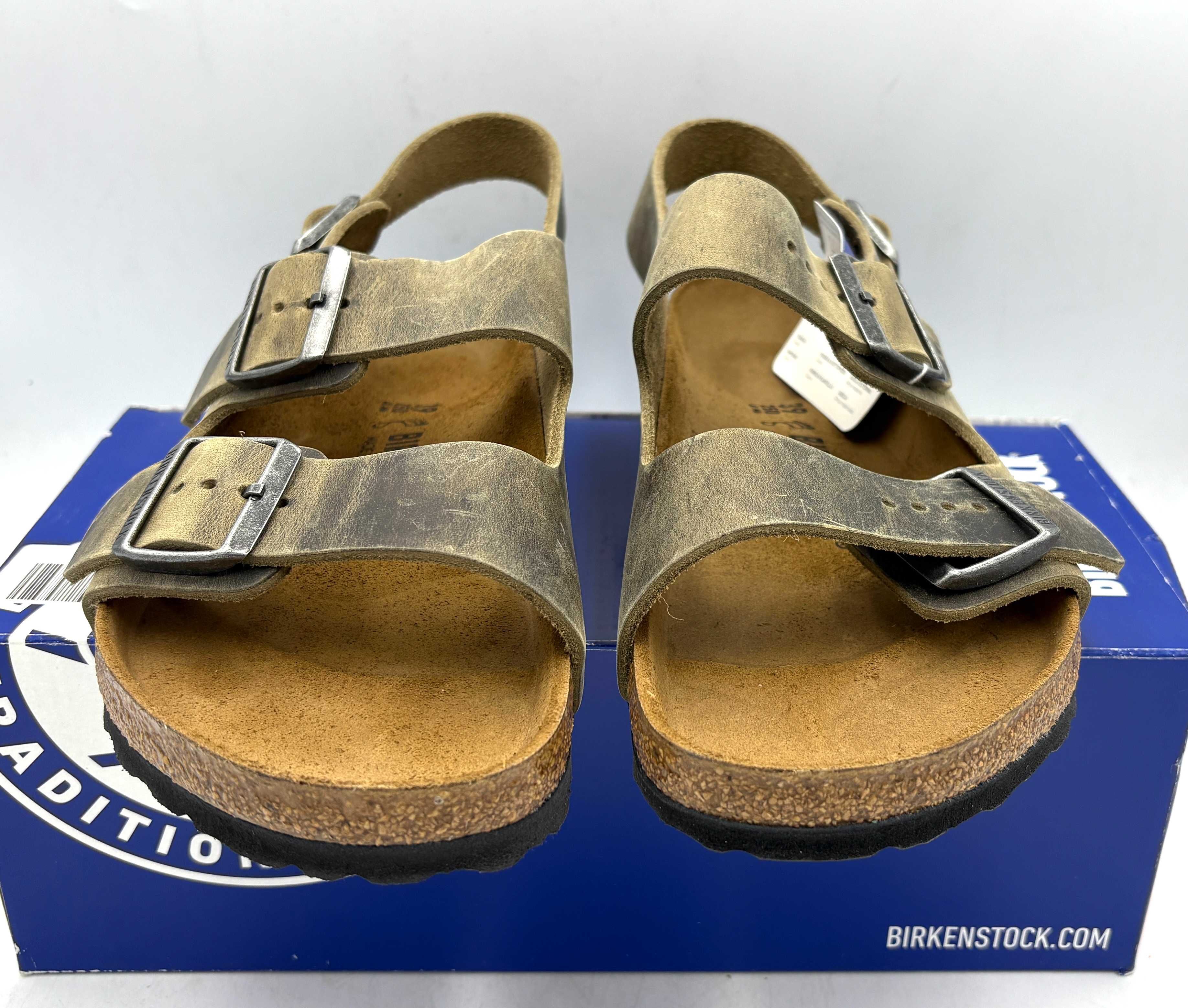 ‼️Nowe oryginalne sandały BIRKENSTOCK Milano khaki 39 AZ 250 skóra