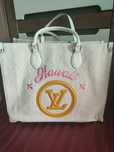 Biała torebka LV Louis Vuitton shopper duża