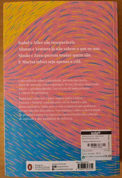Livro "Raparigas como Nós" de Helena Magalhães