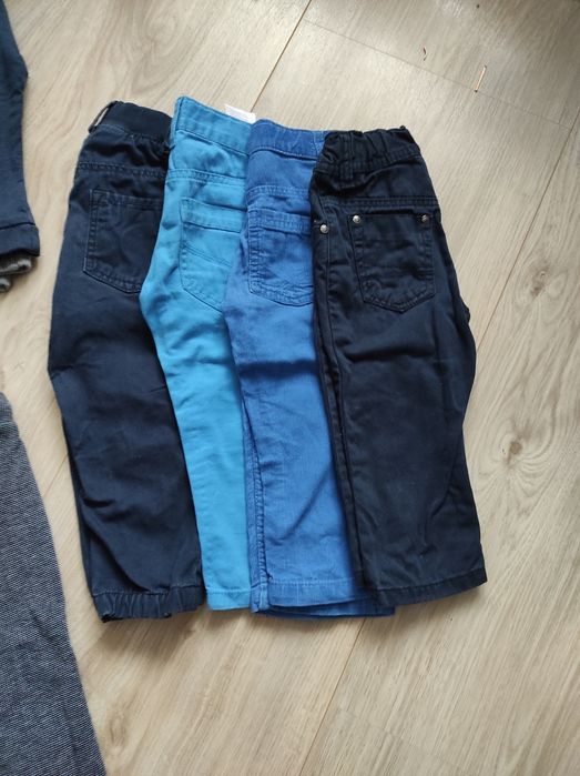 Spodnie dresowe jeansowe eleganckie 80 86