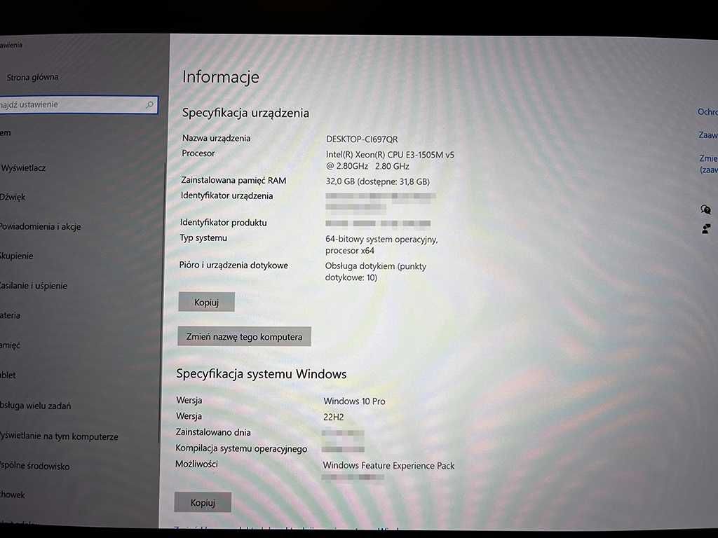 DELL Precision 5510 - ekran dotykowy 4K, 1 TB, RAM 32 GB, 2 karty graf