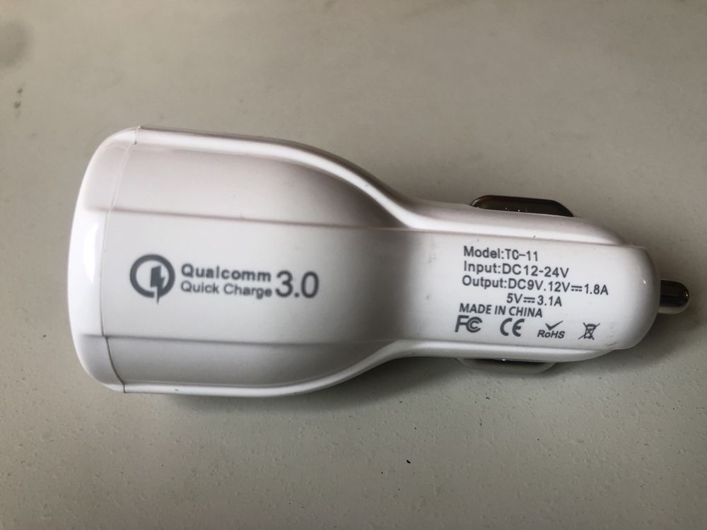 Автомобильная зарядка USB Qualcomm QC 3.0