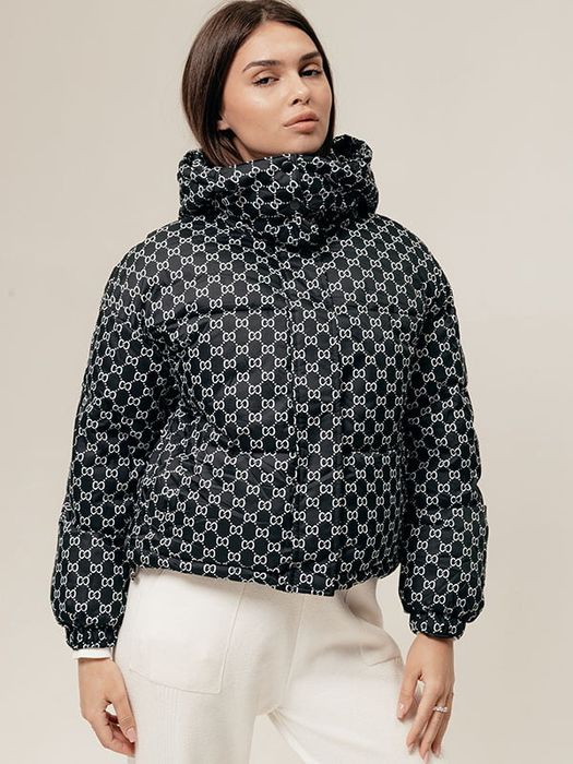 Вкорочений пуховик (куртка) під гуччі gucci , зима