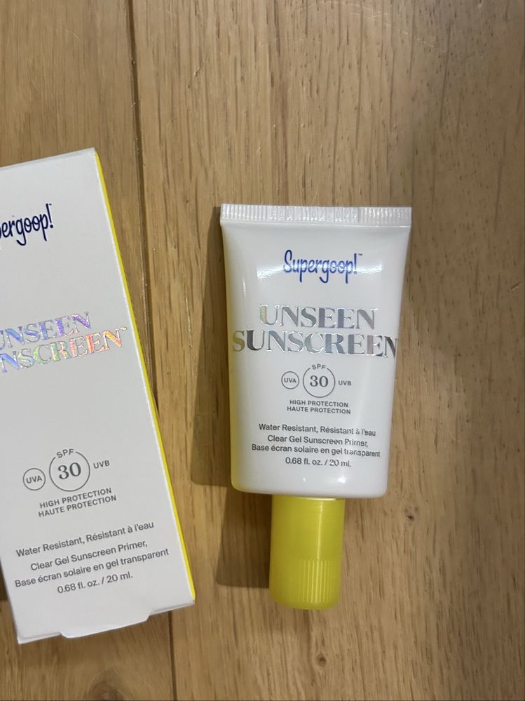 SPF Supergoop - Unseen sunscreen, clear gel sunscreen primer, 20 ml
