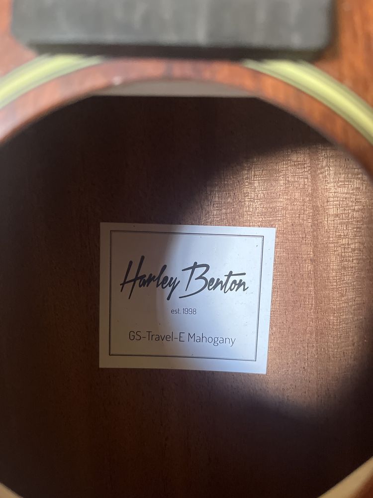Gitara elektroakustyczna Harley Benton GS-Travel-E Mahogany + torba