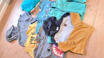 12 bluz 92-98 i 2 pary jeans, 2-4 latka