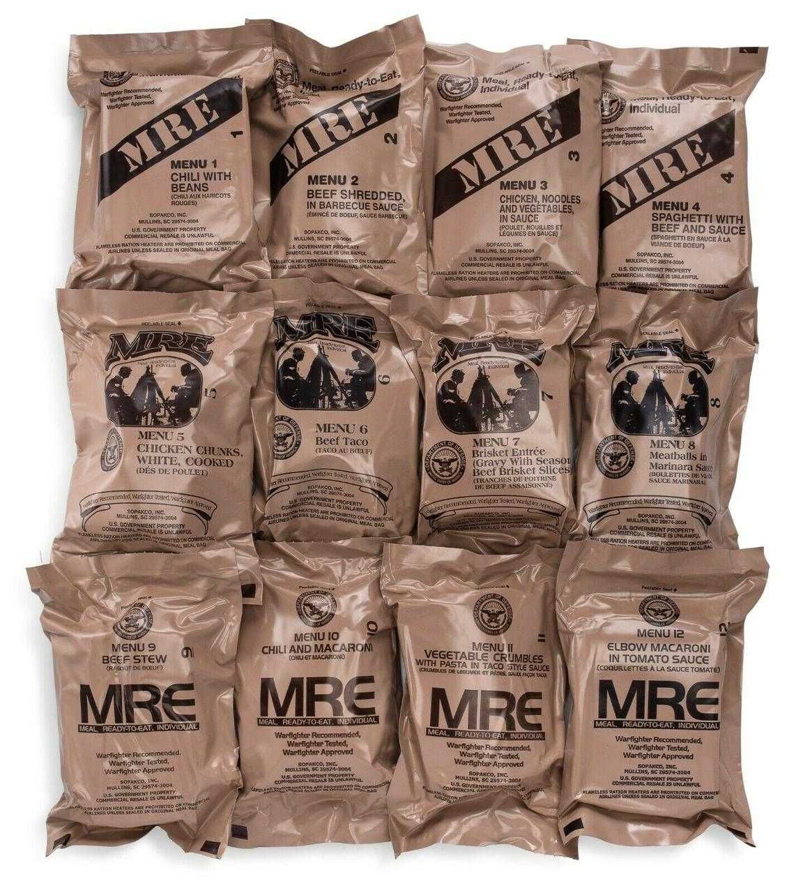 Американский военный сухой паек MRE/сухпай/ирп/meal ready to eat/usa