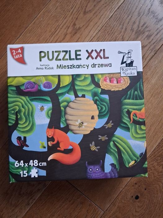 Mieszkańcy drzewa puzzle XXL kapitan nauka