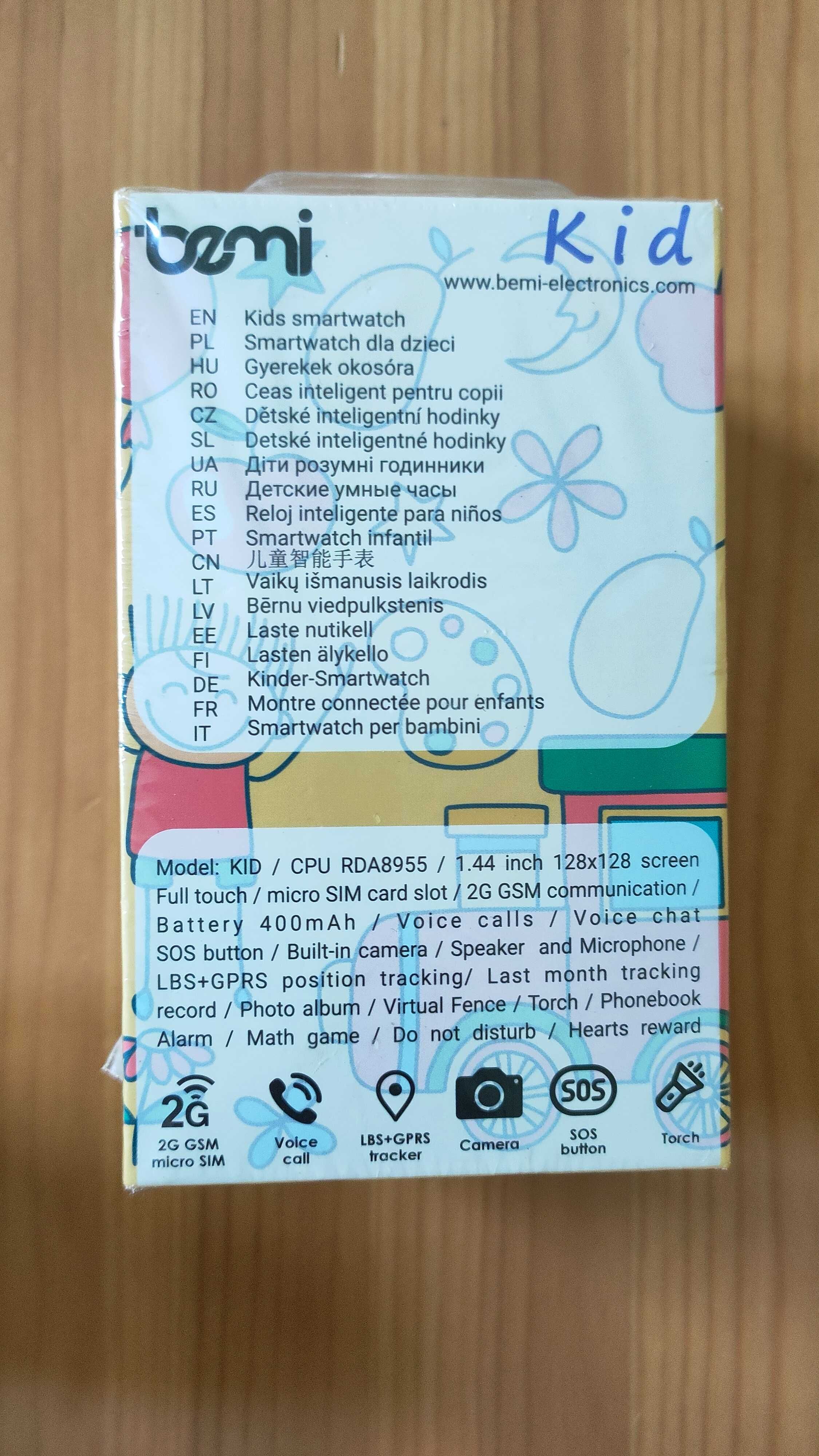 Zegarek smartwatch dla dziecka czarny bemi kid gps