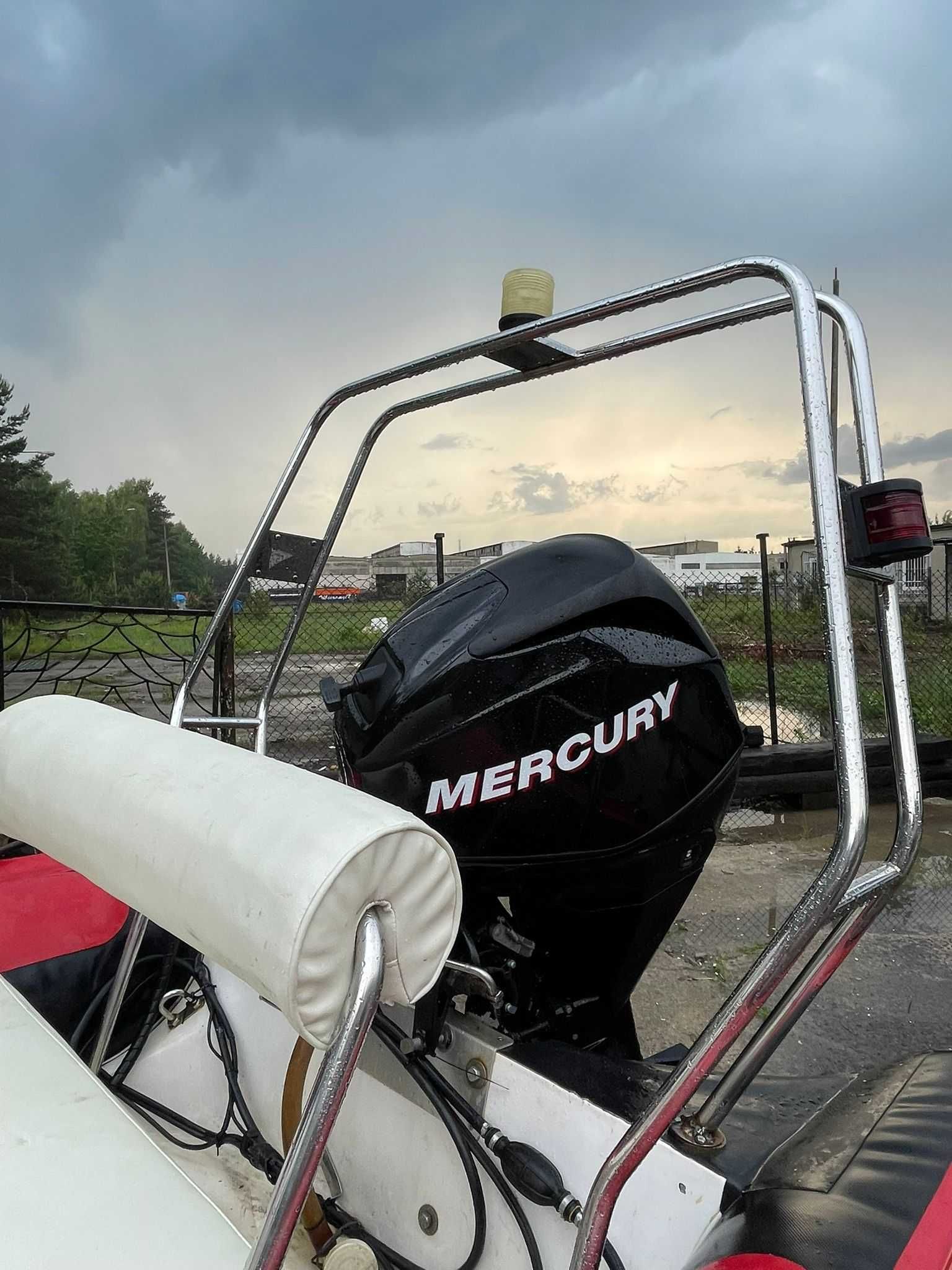 Łódź motorowa z przyczepką rib silnik mercury
