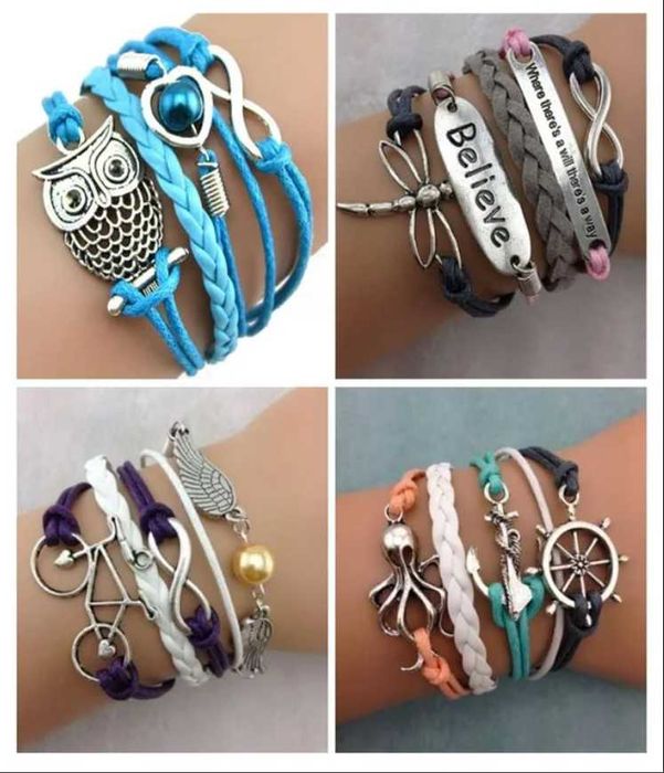Conjunto de 4 novas pulseiras de amizade