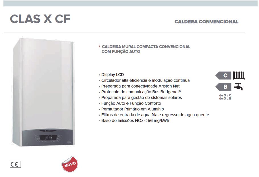 Ariston Clas X 24 CF - Caldeira Convencional