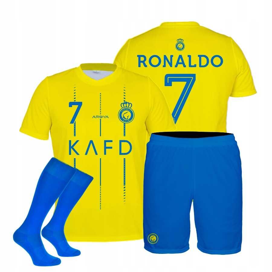 Strój / komplet piłkarski RONALDO AL NASSR 7 + getry rozm. 116