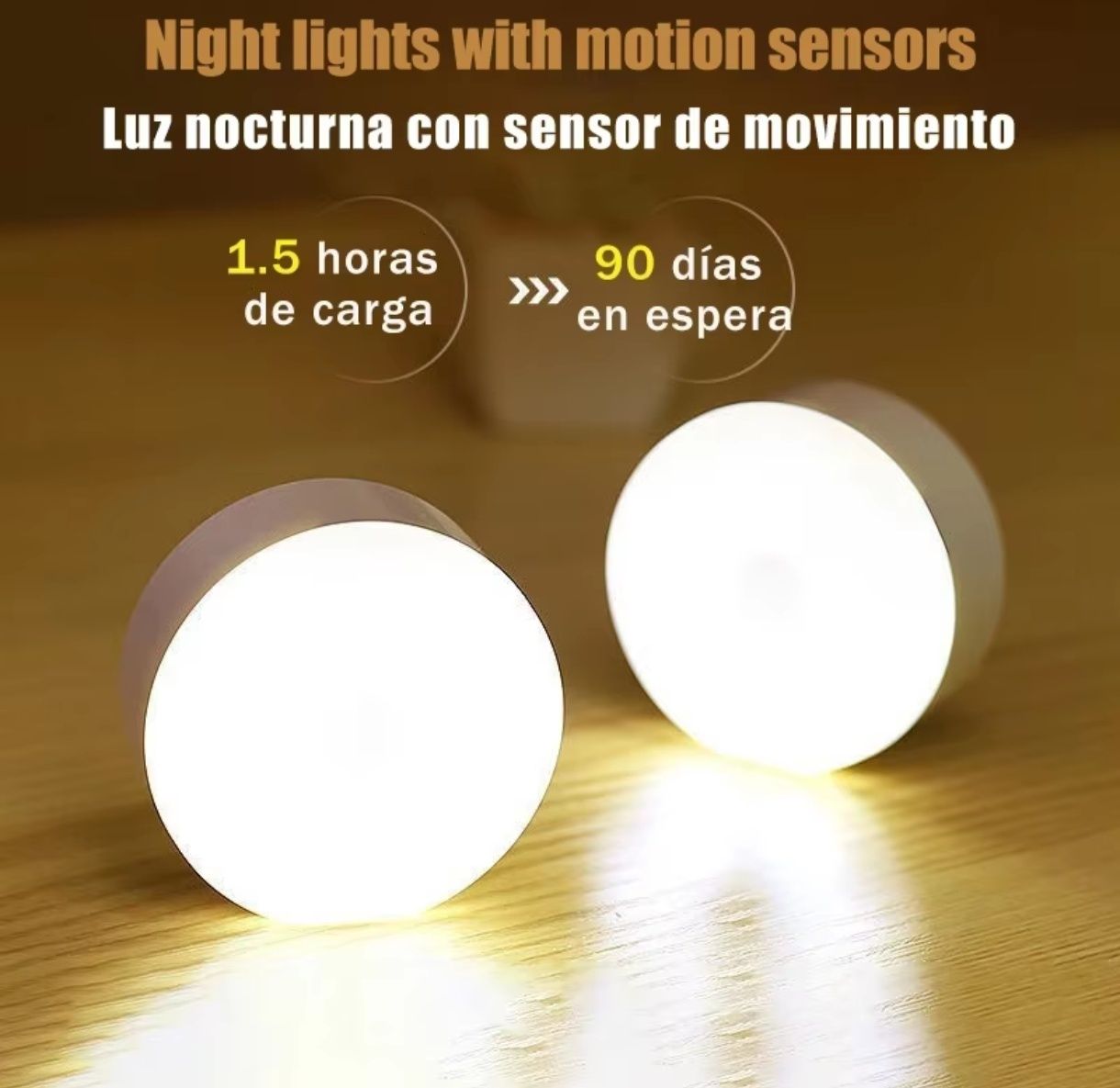 2szt. Lampka LED z czujnikiem ruchu i zmierzchu - Moc światła