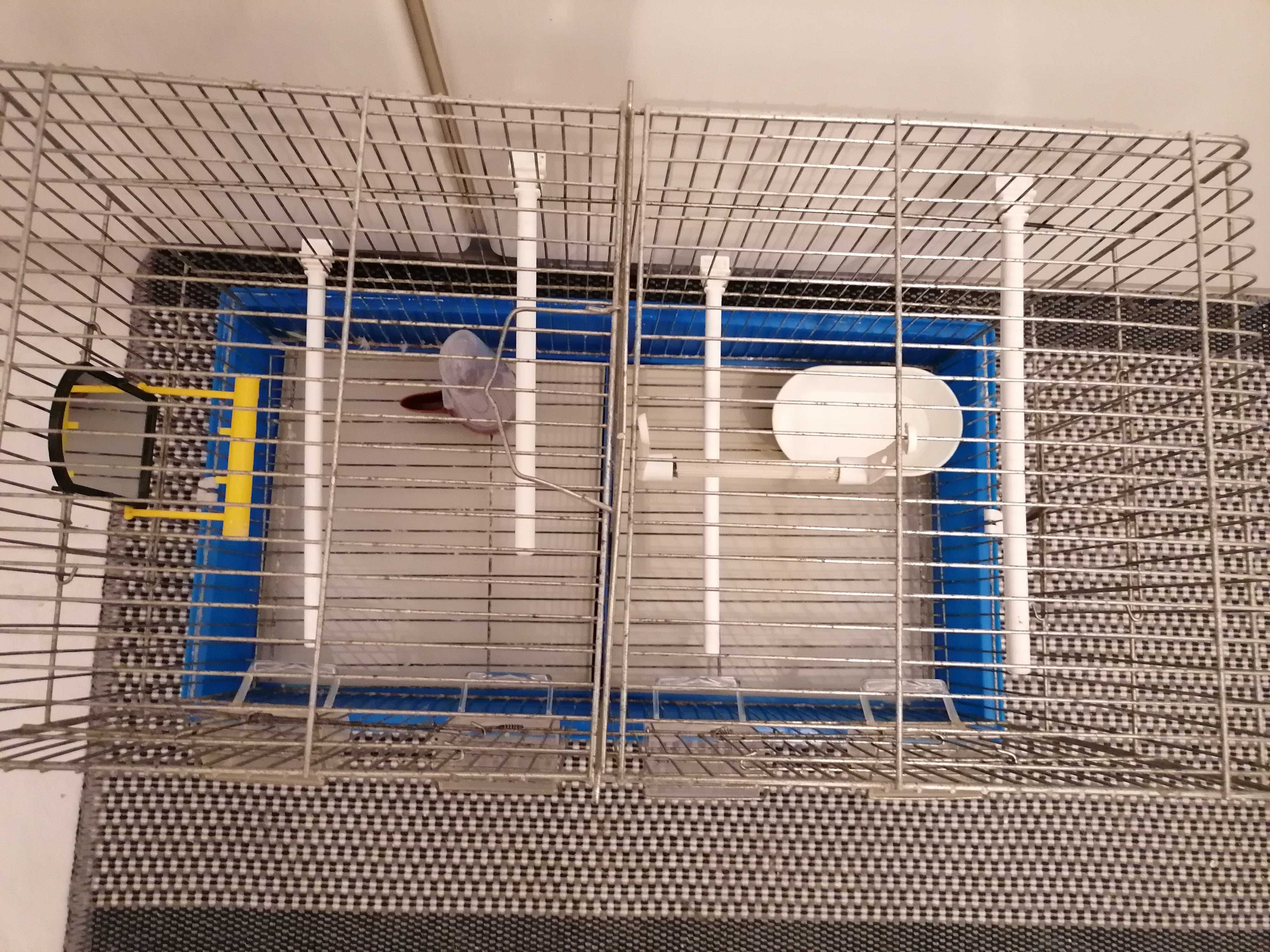 Gaiola dupla com acessórios