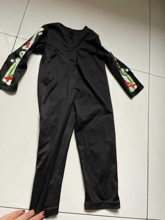 Strój karnawałowy, halloween kolorowy szkielet roz 98-104 cm