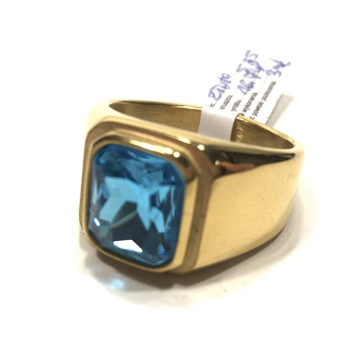 Złoty męski sygnet z Moissanitem bita proba 585 pozłacany ogniowo 14 K