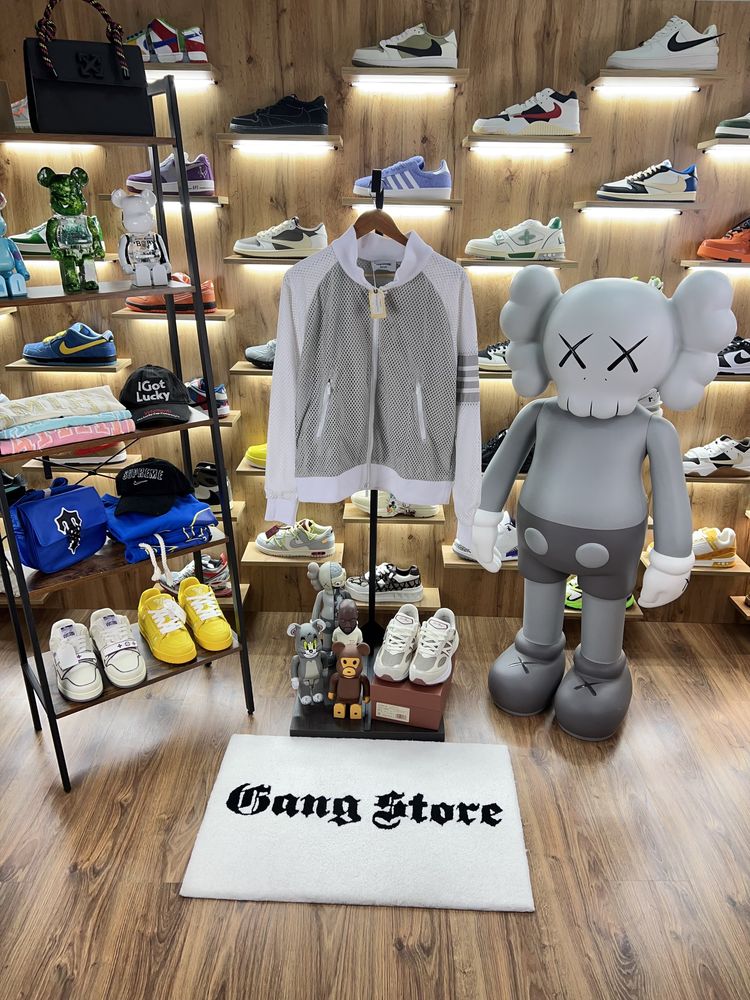 Олімпійка Thom Browne Athletic Mesh Grey / White