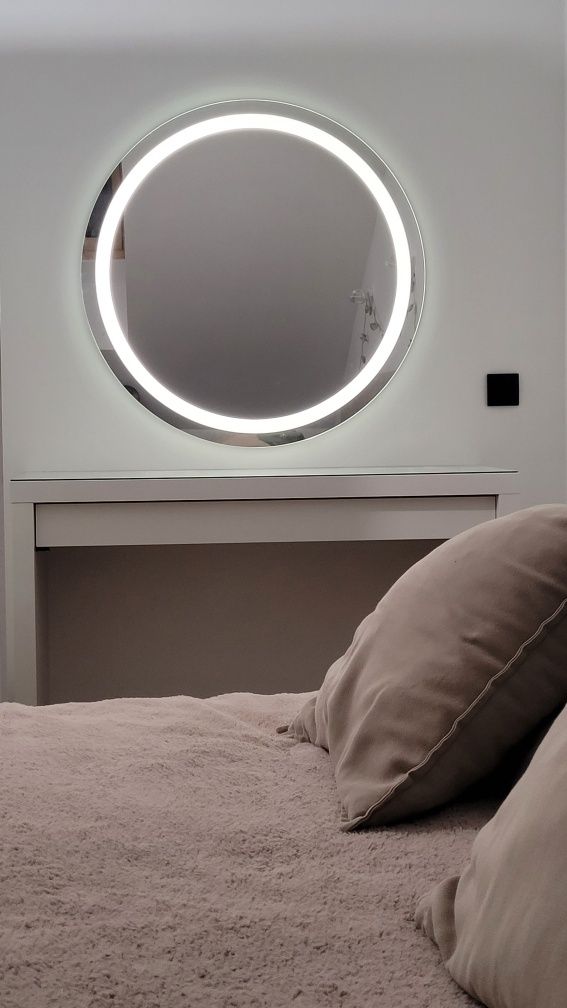Lustra - pomiar - montaż.  Z podświetleniem led,  lustra w ramie