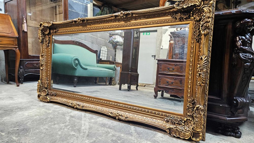 Piękne Lustro Bardzo Duże rama rzeźbiona Robi wrażenie Bogate Konkret