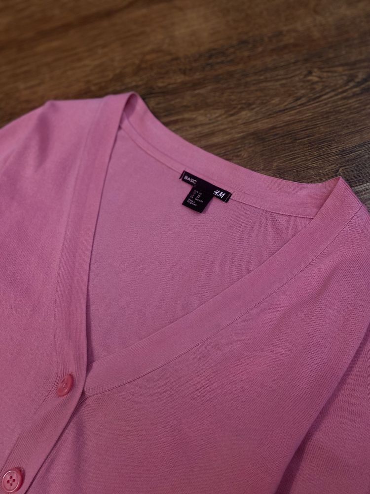 Джемпр H&M / рожева кофта / светр / кардиган / barbie / pink