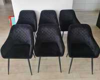 Krzesła czarne 6 sztuk