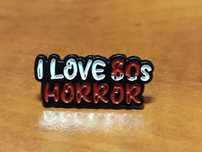 Przypinka, pin, do plecaka, na ubrania i love 80's horror