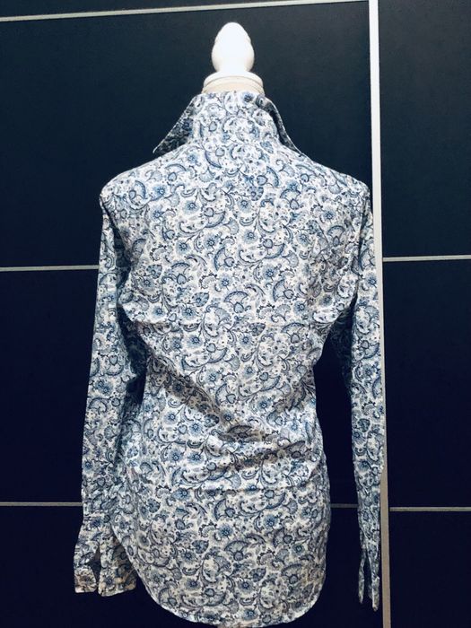 Camisa estampado azul unisexo