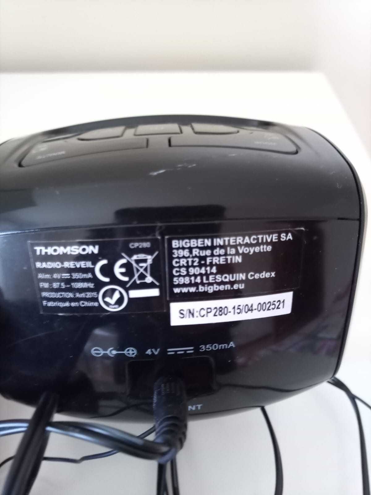 Rádio despertador Thomson CP280 COMO NOVO