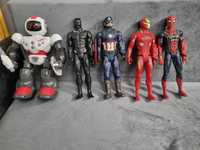 Superbohaterowie Spiderman Ironman Pantera Kapitam Ameryka robot