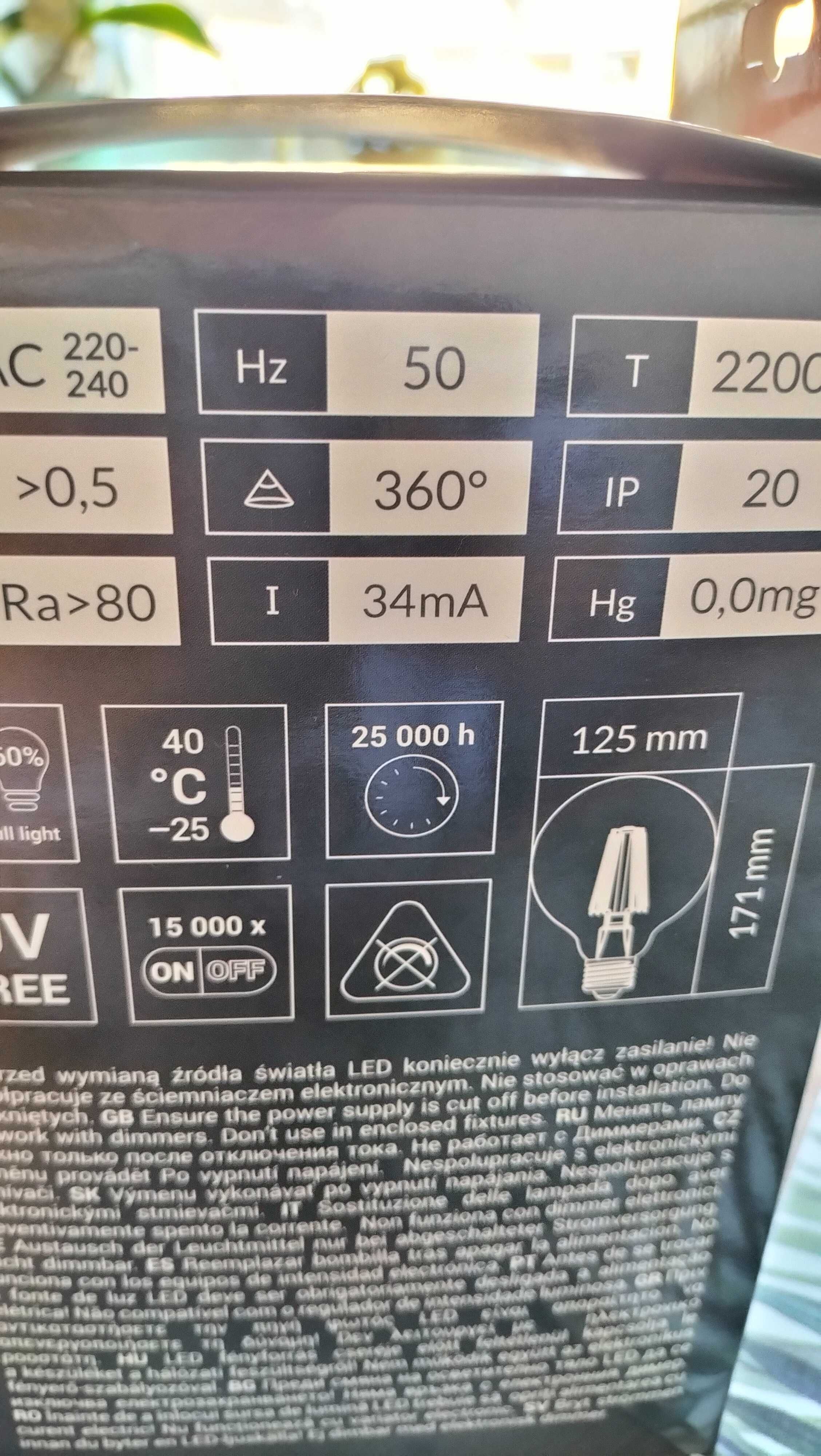 Nowa , dekoracyjna żarówka ORO 45W
