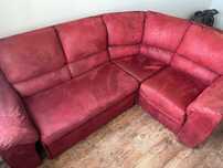 Kanapa, Sofa narożna, czerwona