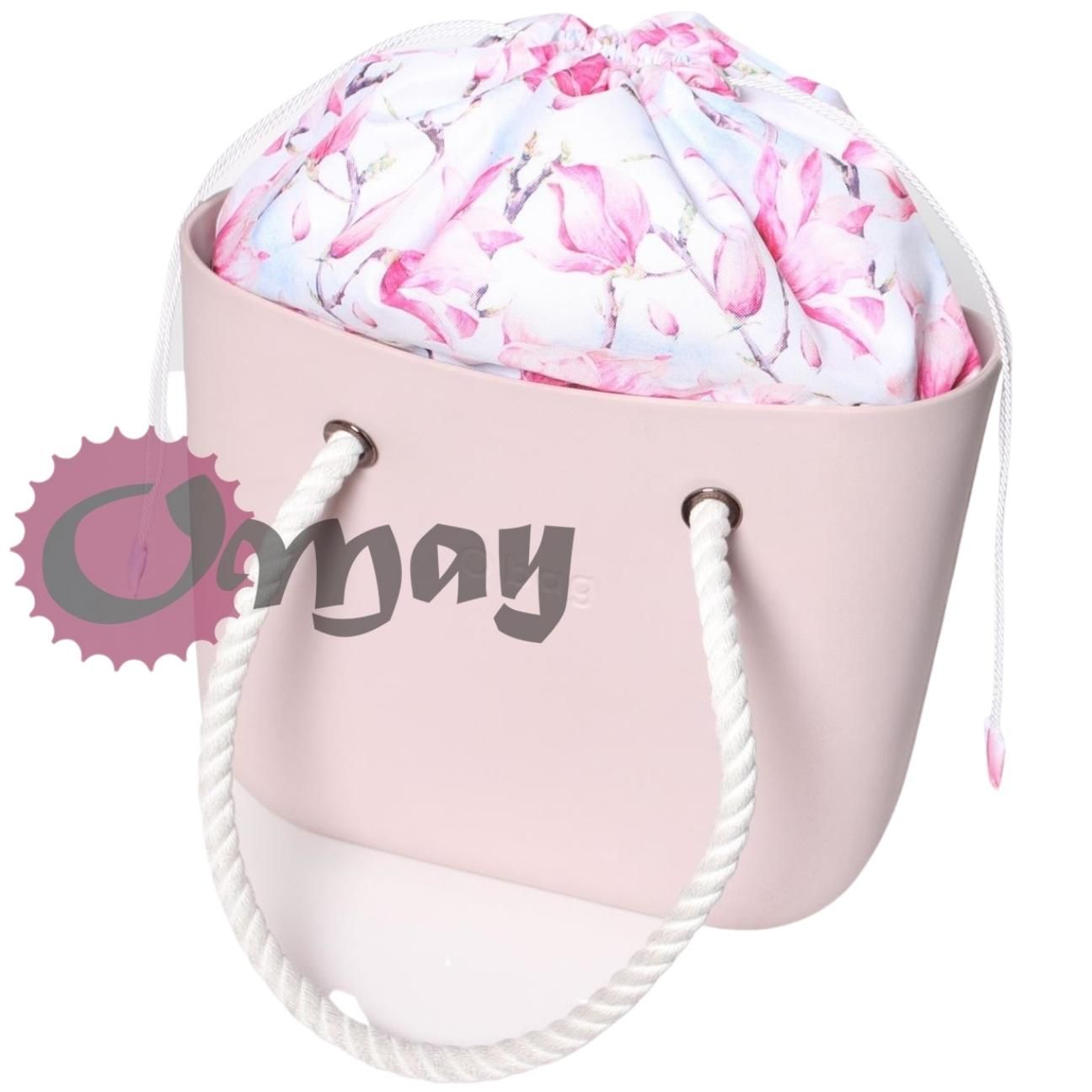 organizer OBAG STANDARD WOREK magnolie kwiaty pudrowe 2 kieszenie OMAY