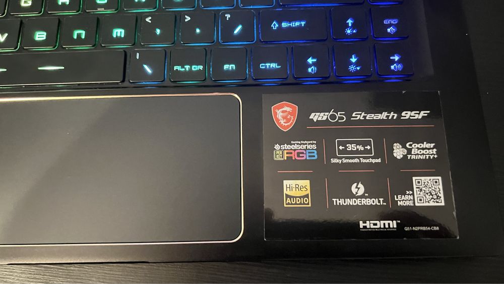 Laptop MSI GS 65 Stealth 95f i7/RTX/Full HD 240hz