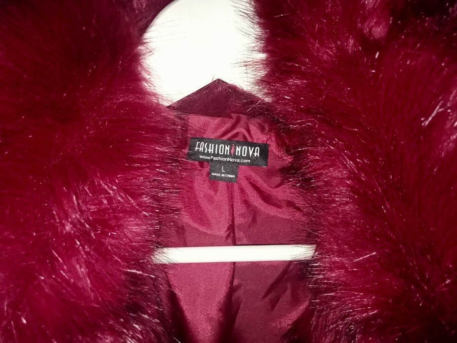 Casaco de pelo falso rosa escuro Fashion Nova