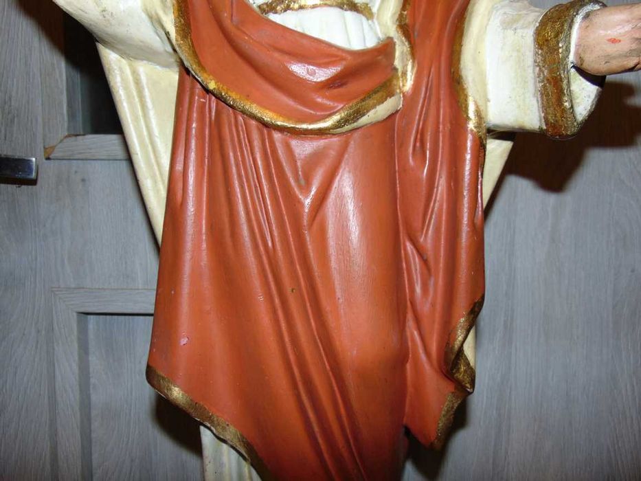 Przedwojenna figura gipsowa Pan Jezus,wys.68 cm.