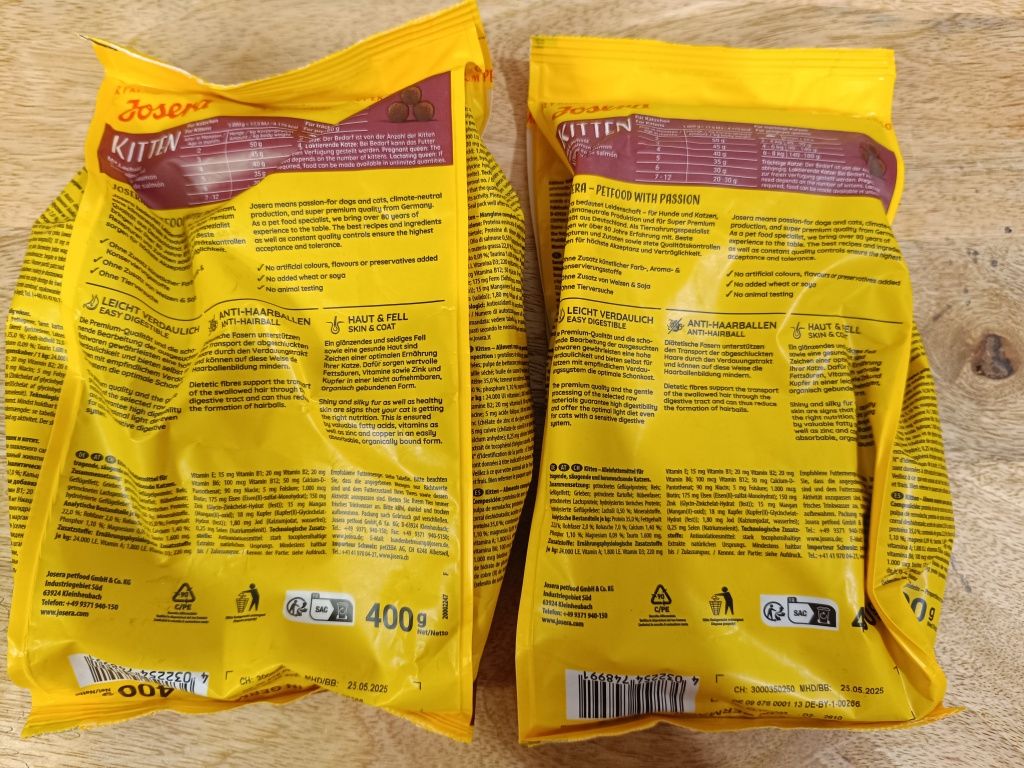 3 x karma sucha dla kota Josera 1200 g