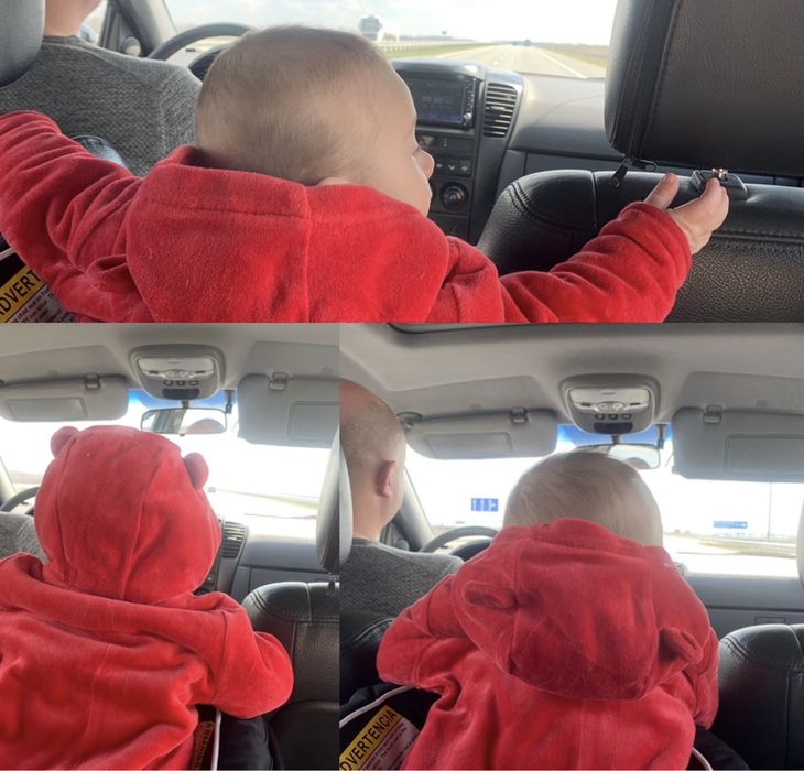 Теплий червоний чоловічок gap 6-12 міс