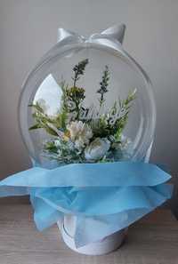 Bukiet w balonie/Balloonbox /Flowerbox/PREZENT NARODZINY DZIECKA