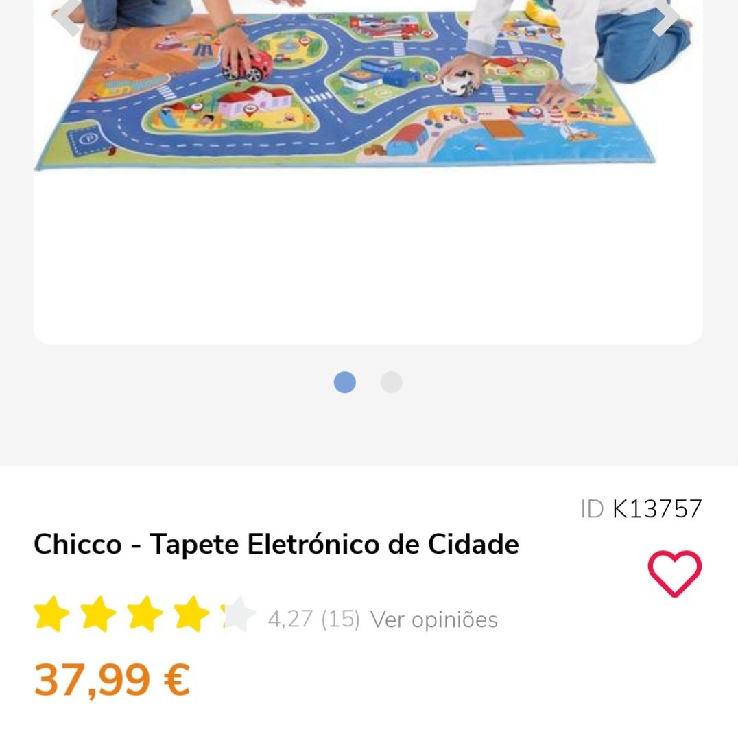 Pista tapete de atividades eletrónico NOVO da CHICCO