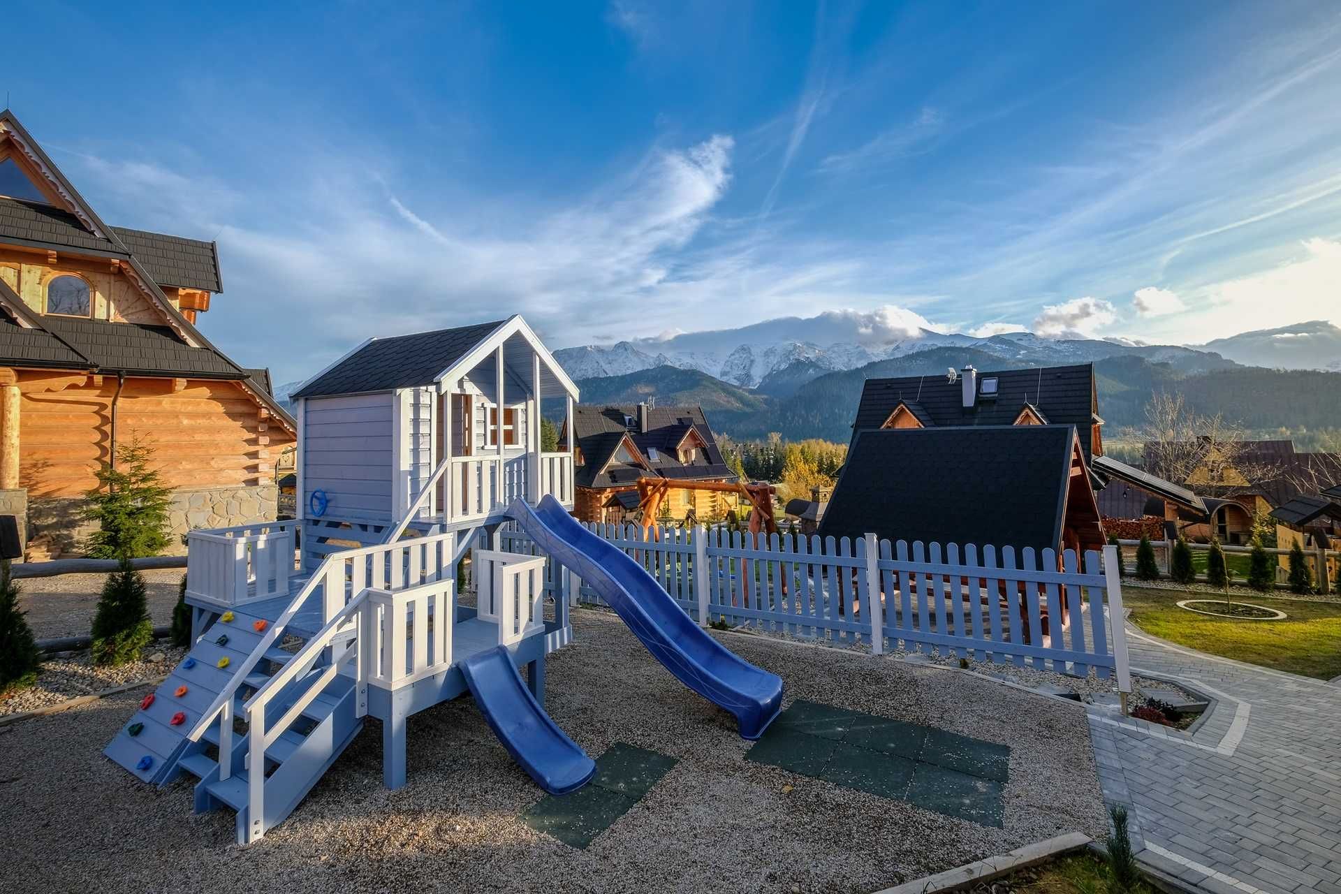 Domki Panorama Kościelisko sauna jacuzzi z widokiem na Tatry 8os