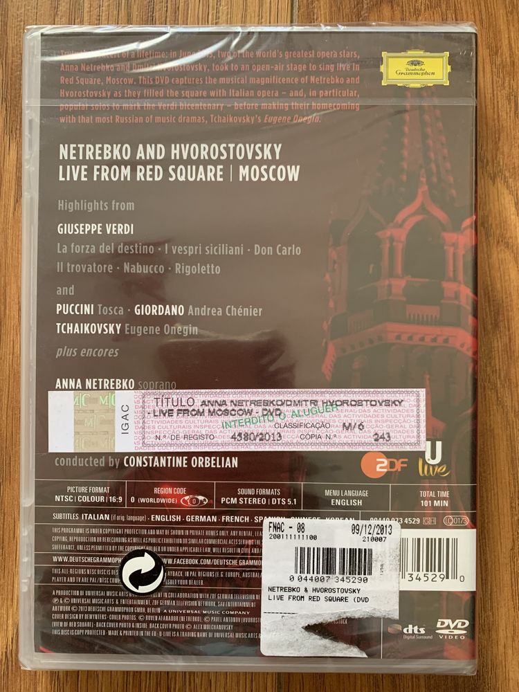 Anna Netrebko - Live from Red Square - Deutsche Grammophon - dvd