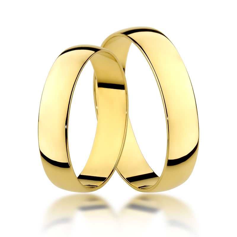 Złota Obrączka 4 mm 333 Klasyczna Zaokrąglona od ręki 4mm