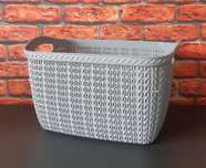 Koszyk kosz KNIT pojemnik do łazienki kuchni pokoju 10L szary
