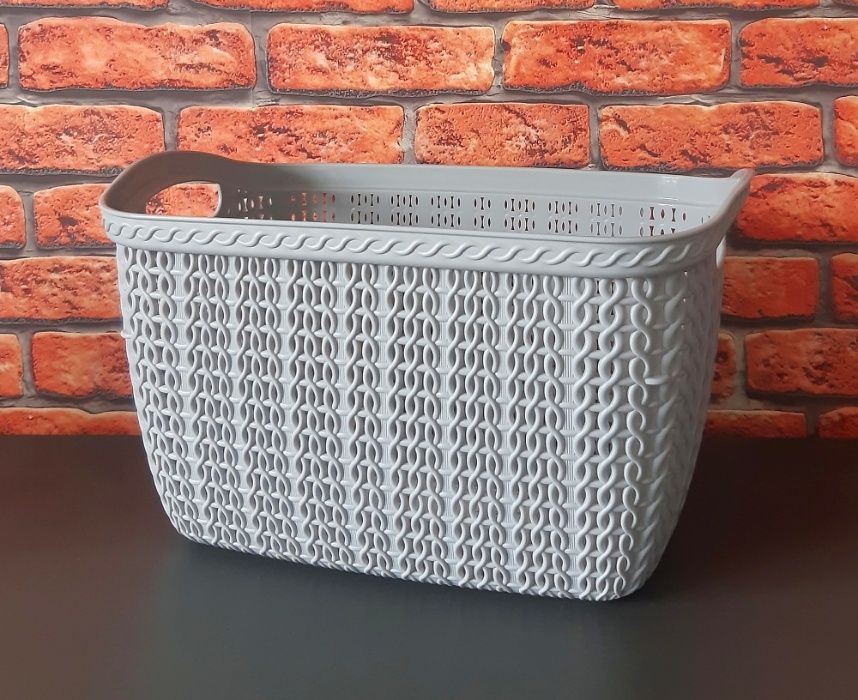 Koszyk kosz KNIT pojemnik do łazienki kuchni pokoju 10L szary 20L